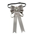 thumbnail image 1 of Abbracc Nœud Papillon pour Femmes, Fille, Ruban de Col de Chemise Réglable, Nœud de Col Polyvalent Gris, 1 of 9