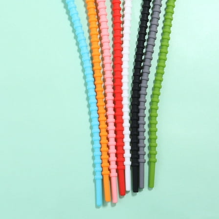 LOLIPPYY 10PCS Assorted Color Silicone Cable Ties Selflocking for Fixing and Organizing Wires Size 7.5 Inch