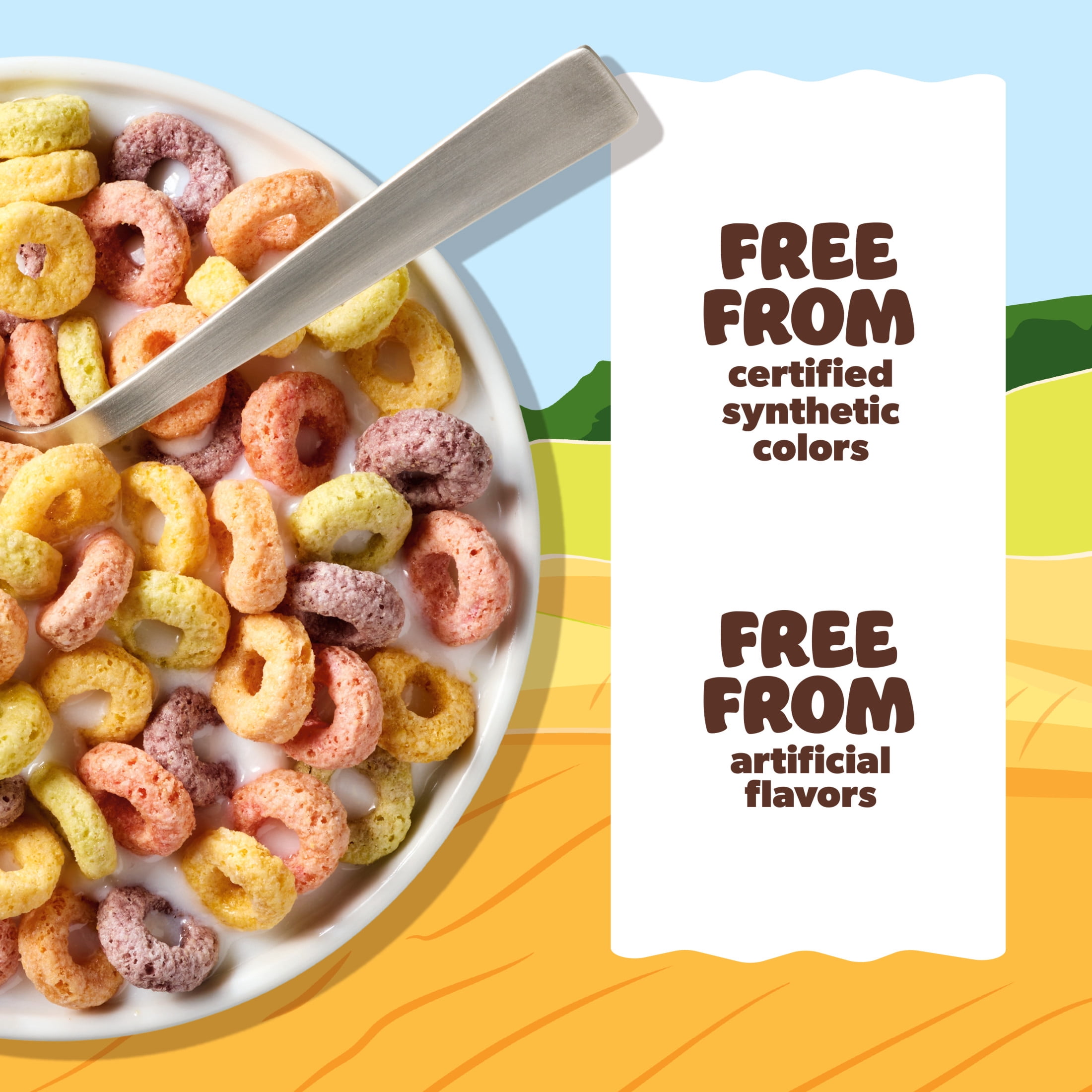 (4 pack) Mom's Best Fruity Rings Cereal, No Artificial Flavors, No Synthetic Colors, Crunchy, 12.2 oz Box