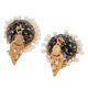 thumbnail image 1 of Pendientes de campana pendientes de campana de mujer con colgante de perlas artificiales chapados en oro para mujer para Halloween ANGGREK Otros, 1 of 8