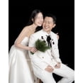 thumbnail image 4 of MODX-vestidos de novia coreanos de satén suave, sin tirantes vestido de novia, longitud hasta el suelo, corsé, espalda lisa, 4 of 5