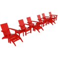 thumbnail image 3 of Palms Chaise Adirondack Pliante Moderne en Poly 12 Pcs avec Ottoman et Table d'Appoint, 3 of 9