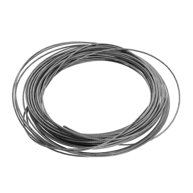 Stainless Steel Wire, 15 Meters Flexibility High Temperature Resistance Stainless Steel Rope For Military For Industrial For Commercial