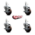 thumbnail image 2 of 3.5 High Temp Glass Filled Nylon 7/16 Inch Grip Ring Stem Caster Set Brake, 2 of 2