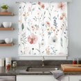 thumbnail image 5 of Pink Floral Sheer Curtains 72 Inches Long, Farmhouse Watercolor Spring Flowers Herbs Light Filering Curtains, Breathable Simi Curtain Privacy Drapes for Living Room Bedroom Window Treatment, 5 of 9