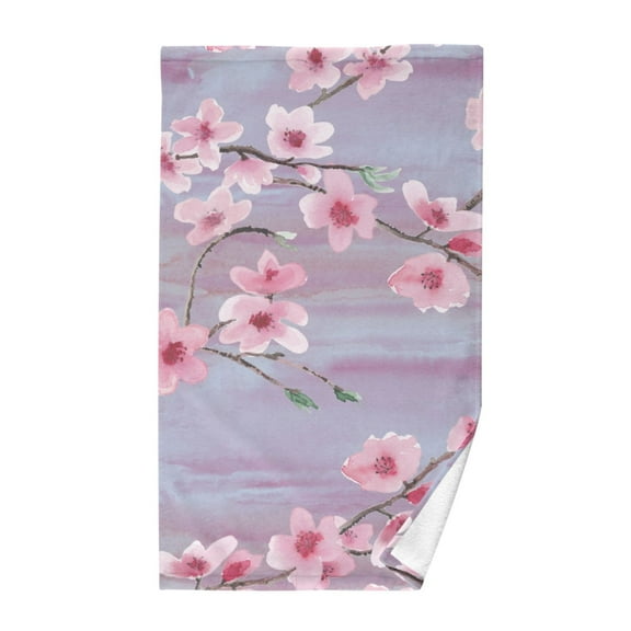 Cherry Flowers Blossom Cotton Face Towels Soft Hand Towel Absorbent Bathroom Towel for Kitchen Hotel Decoration