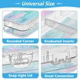 thumbnail image 4 of Plastic Pencil Box Large Capacity Pencil Boxes Clear Boxes with Snap-Tight Lid Stylish Office Supplies Storage Organizer Box Tie-dye Dandelions Pattern, 4 of 7