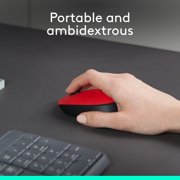 Logitech M170 Wireless Mouse for PC, Mac, Laptop, 2.4 GHz with USB Mini Receiver, Red