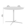 thumbnail image 7 of 42W Round Conference Table with Metal Base in Natural Elm - Engineered Wood, 7 of 7