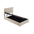 thumbnail image 4 of Newest Twin Size Upholstered Platform Bed with a Hydraulic Storage System, Beige, 4 of 9