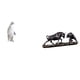 thumbnail image 1 of Escultura de pingüino,Escultura de pingüino para decoración nórdica del hogar,Estatua de escritorio,Figura decorativa de pelea de toros y osos,Colecciones de esculturas de toros,artesanía, 1 of 8