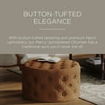 thumbnail image 4 of Maven Lane Ottoman Rond Traditionnel Marcy en Tissu d'Argile, 4 of 6