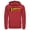 Red, variant on Men's Superman Classic Text Logo  Pull Over Hoodie Red Small