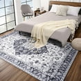 thumbnail image 3 of TWINNIS Boho Rug for Living Room Persian Rug Vintage Rug Boho Carpet for Bedroom,Gray,5'x8', 3 of 8