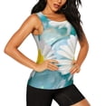 thumbnail image 2 of Easygdp Daisy Flowers Women's Workout Tank Top, Running Top, Hiking Shirt, Quick-Dry for Running, Yoga, Hiking - Small, 2 of 9