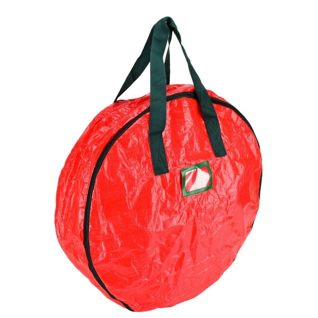 Sac de Rangement de Couronne, Sac de Rangement de Noël Rouge pour la Fête pour le Bureau pour la Maison