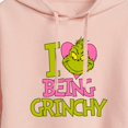 thumbnail image 3 of The Grinch - I Love Being Grinchy - Juniors Cropped Pullover Hoodie, 3 of 5