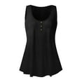 thumbnail image 6 of Uaswgudfs 2025 Women's Trendy Henley Tank Top - Loose Fit Casual Flowy Sleeveless Summer Top with Crew Neck, 6 of 7