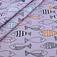 thumbnail image 4 of Lefu 8 Pcs Tissus de Poisson Faits à la Main en Coton Pur Sergé Imprimé, 4 of 10
