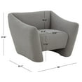 thumbnail image 3 of SAFAVIEH Couture Stefanie Modern Linen Solid Accent Chair, Light Grey, 3 of 8
