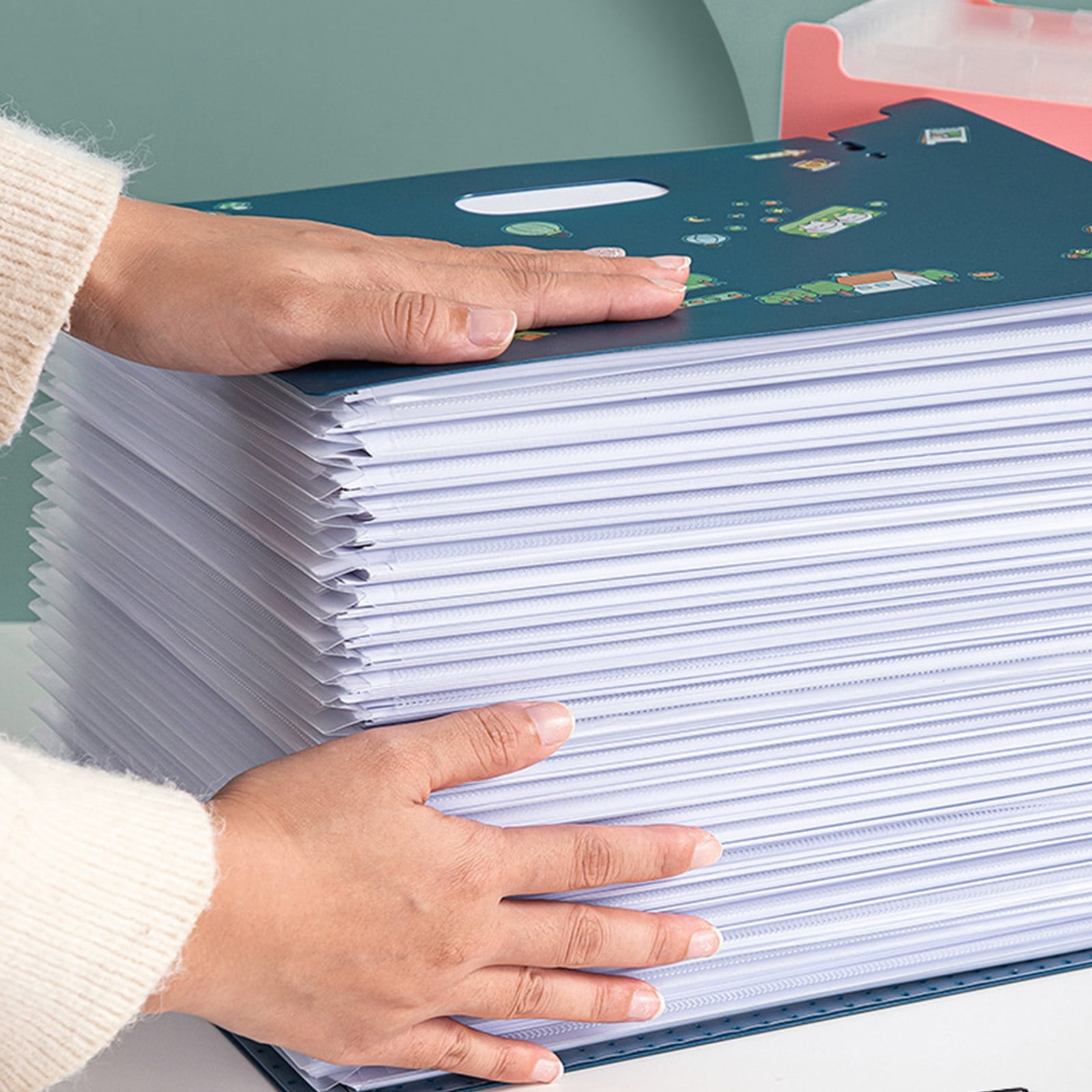 Standing Accordion Folder A4 File Filling Folder 13 Pockets Max 2000 Sheets