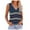 Blue, variant on BYHONG Women's Printed Sleeveless Tank Top - Loose Fit Summer Blouse, Casual V-Neck Vest Shirt, Breathable Comfortable Tops for Women White M