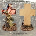 thumbnail image 3 of Urbalabs Police Officer Army Ranger Coasty and Kneeling Soldier Statues Desk Decor Decorative Servicemen Gifts Service Decorations for Home Office (Kneeling Soldier at Cross), 3 of 6