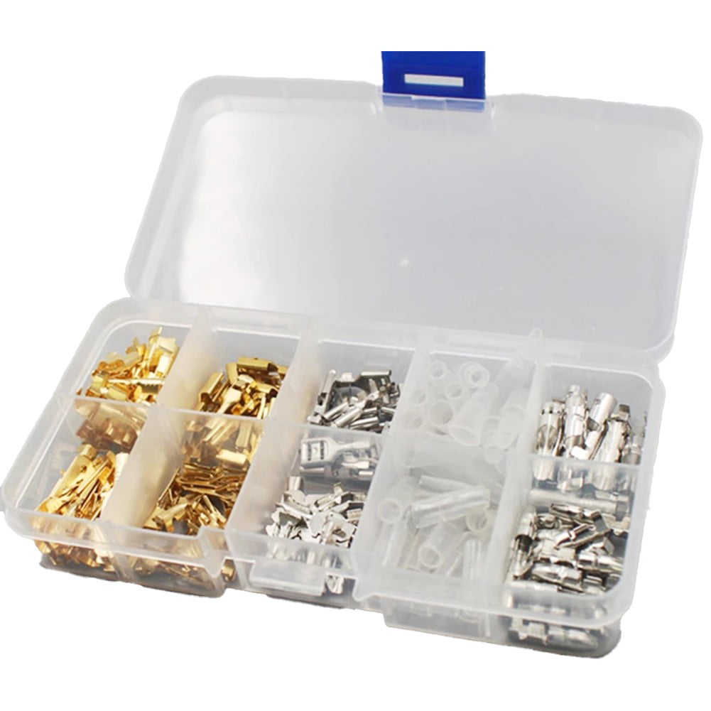 150pc Non Insulated Terminal Assorted Box Ring Spade Fork Butt Crimp Connector 