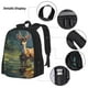 thumbnail image 3 of Disketp Peaceful Deer Lily Pond Mochila Estampada de Gran Capacidad con Lonchera y Estuche, Set de 3 Piezas para Estudiantes, 3 of 7