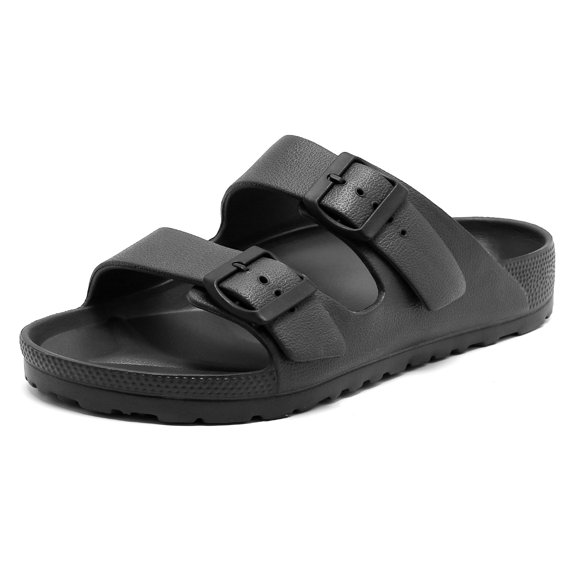 Flat Sandals Women Men For Summer Beach , Comfortable Foam Slides with Arch Support Adjustable Buckle