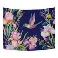 thumbnail image 2 of MYPOP Flowers And Hummingbird Tapestry Wall Hanging Decoration Home Decor Living Room Dorm 60x51 inches, 2 of 4