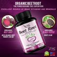 Organic Beet Root Powder Capsules 1350mg, 200 Veggie Pills with Black