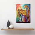 thumbnail image 2 of Colourful Cheetah Modern Folk Art Watercolour Painting Large Wall Art Poster Print Thick Paper 18X24 Inch, 2 of 5
