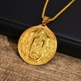thumbnail image 2 of Mens Necklaces Virgin Mary Maria Miraculous Medal Golden Silver  color 14K Yellow Gold  Jewelry, 2 of 10