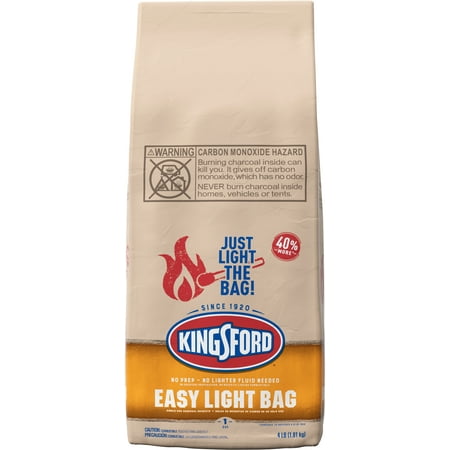 Kingsford Easy Light Charcoal Briquettes Bag, Bbq Charcoal For Grilling -- 4 Pounds - Pack Of (Best Way To Light Charcoal Barbecue)
