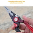 thumbnail image 3 of Aluminum Alloy Fishing Pliers with Sheath & Anti-Drop Rope - One-Hand Safety Lock Design, 8-Strand PE/Nylon/Carbon Line Cutter, Hook Remover for Freshwater & Saltwater - 20.5cm/161g, Available in, 3 of 6