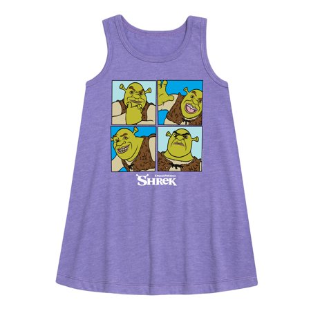 

Shrek - Many Faces of Shrek - Toddler and Youth Girls A-line Dress