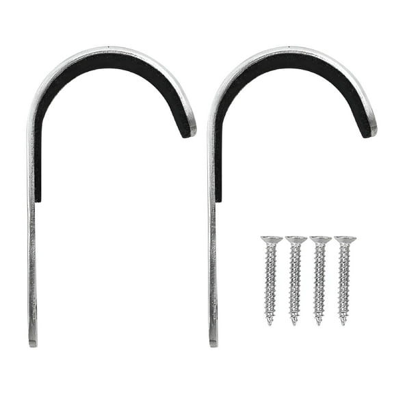 LAMIRO 2PCS Stainless Steel Rifle Hangers Premium Gun Rack Wall Mount Storage Rack Gun Hooks for Rifle Shotgun