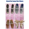 thumbnail image 3 of Organizador de zapatos sencillo para colocar sobre la puerta, 24 bolsillos, color rosa, 3 of 9