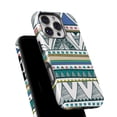 thumbnail image 6 of DesignSkinz Scratch-Resistant Hard Slim Case Compatible with iPhone 16 Plus (Compatible with MagSafe) - Abstract Blue and Green Triangle Aztec, 6 of 9