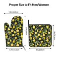 thumbnail image 3 of Gaeub Lemon Fruits Flowers Leaves Print Oven Mitts and Pot Holders Sets of 2,Heat Resistant Pad,Cooking Gloves, for Baking BBQ Home Decor, 3 of 7