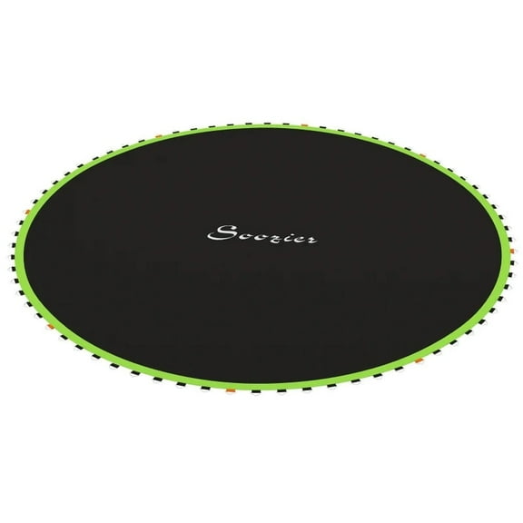 YYAo Outdoor Trampoline Replacement Mat with 72 V-Hooks and 5.5" Springs (Spring & Frame not Included), Recreational Trampoline Fits 12' Trampoline, Green