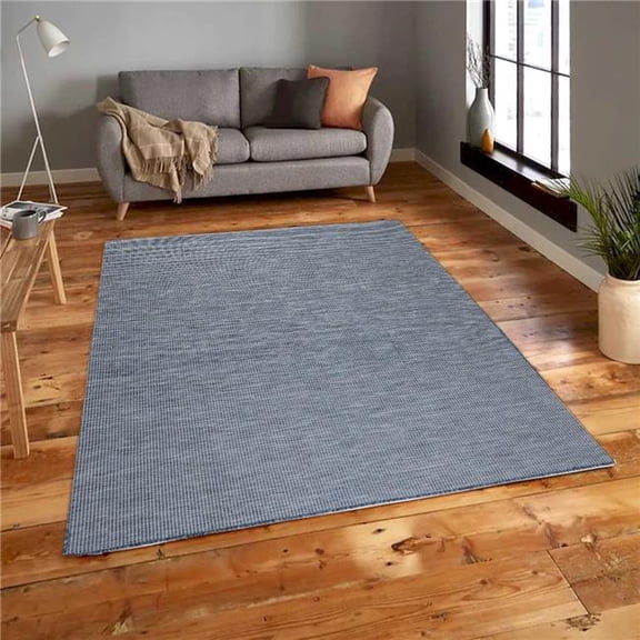 6 ft. 7 in. x 9 ft. Calypso Blue Indoor & Outdoor Rectangle Area Rug