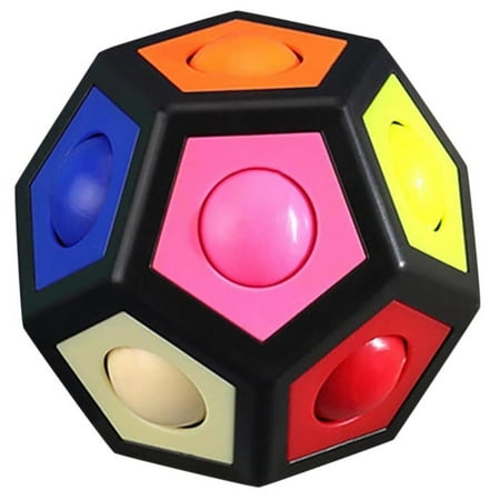 

Rainbow Ball Decompression Educational Toy Magics Ball With 12 Holes Rainbow Ball Puzzle Ball Dice Develops The Right Brain Improve Concentration