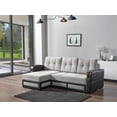 thumbnail image 5 of Ottomanson 96" Convertible Sectional Sofa with Storage, Chenille L-Shaped Couch for Living Room, Silver, 5 of 7