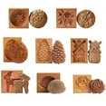 thumbnail image 2 of Wooden Cookie Molds Cookie Wooden Gingerbread Cookie Moulds Press 3D Cake Embossing Baking Mold Pumkin Cutter Bakery Gadgets, 2 of 7