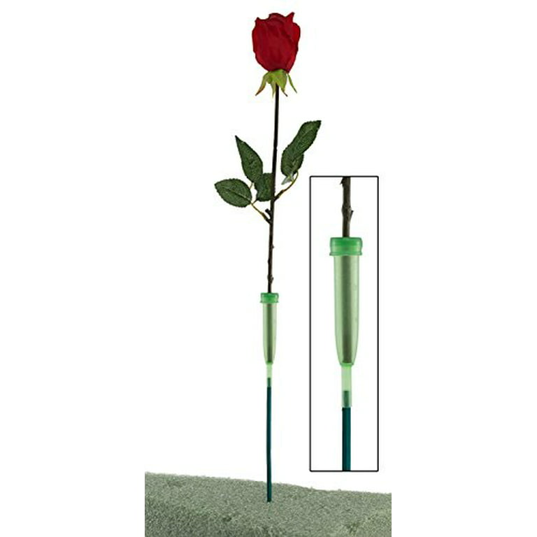 Floral Water Tubes with Pick/Vials for Flower Pack of 30 Green