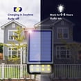 thumbnail image 2 of Juego de 4 luces solares para vallas LOHAS para uso exterior, 8 LED, luz blanca diurna 6000 K, resistente al agua IP65, se enciende automáticamente y almacena energía solar, perfectas para pasarelas,, 2 of 5