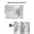 thumbnail image 7 of Grey White Buffalo Check Bedroom Curtains 63 Inches length, Farmhouse Plaid Modern Geometric Window Treatment Curtain Drapes, Rod Pocket Curtain Panels for Living Room Kitchen, 42"x63", 2 Panels, 7 of 7