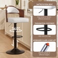 thumbnail image 4 of MOONMISS Swivel Bar Stools Set of 2, Wooden Kitchen Bar Chairs with Back, PU Leather Counter Height Barstools for Kitchen Island,, 4 of 6